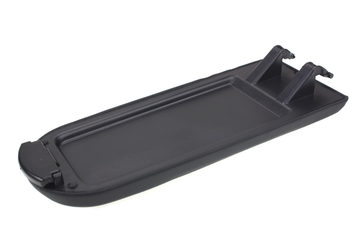 Deckel Mittelarmlehne Kompatibel mit Fabia II (5J) Rapid (NH) Roomster (5J) | Öffner Armlehne Klappe Mittelkonsole für Mittelarmlehne vorne Kunstleder schwarz plug in play verbaubar