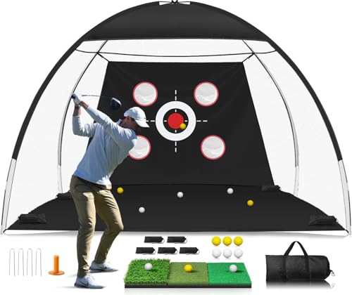 Golf Net with Multiple Target, Golf Hitting Aid Nets 10x7FT