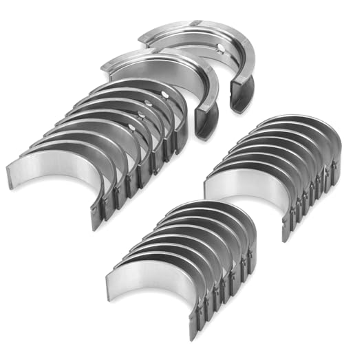 STD Main & Rod Bearing Set Replacement for Chevy LS 4.8 5.3 5.7 6.0 6.2L Engine 1997-2013 LS1 LS2 LS3 V8 Standard Size Crankshaft Connecting Rod Bearing kit MS2199P MB5293SI CB663P CR807SI