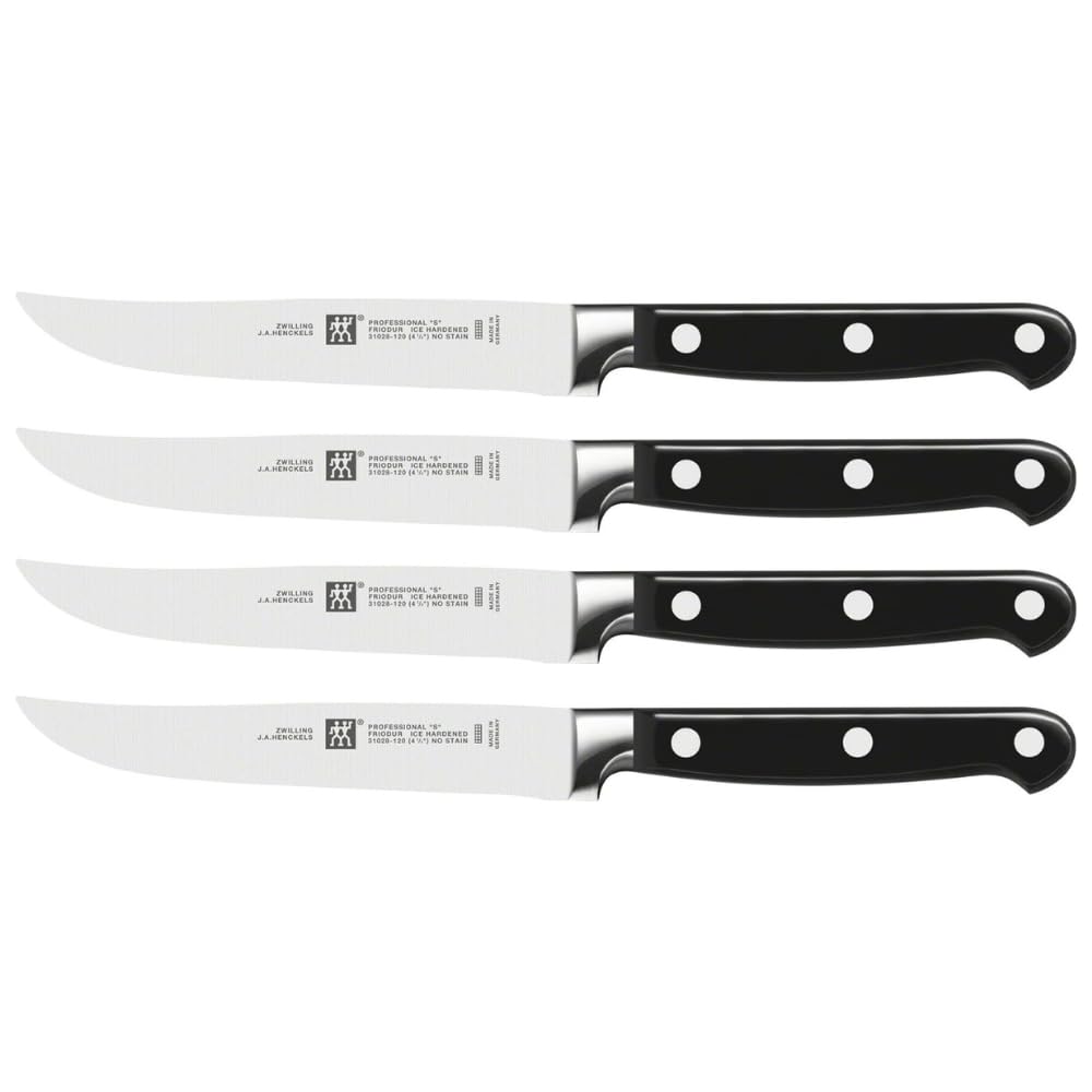 Zwilling TWIN Biftek Bıçak Set, Paslanmaz Çelik, Siyah