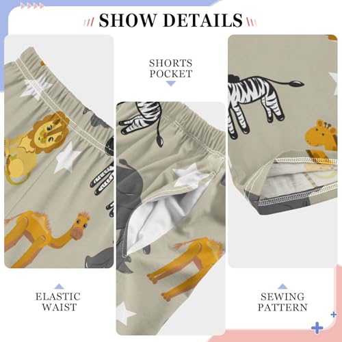 ZZXXB Camel Elephant Boys Long Pants Soft Trousers Elastic Waist Kids Lounge Bottoms with Pockets S-XL4