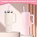 Pink Glass Straws For Stanley - Compatible with Stanley and Simple Modern 40 oz 30 oz Tumbler,6 Pcs 12