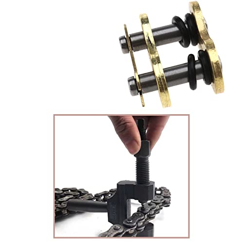 Universal Motorrad Clipschloss Clip Kettenschloss für 525 VX Ring Teilung verstärkte Kette Verbindungsglied Gold