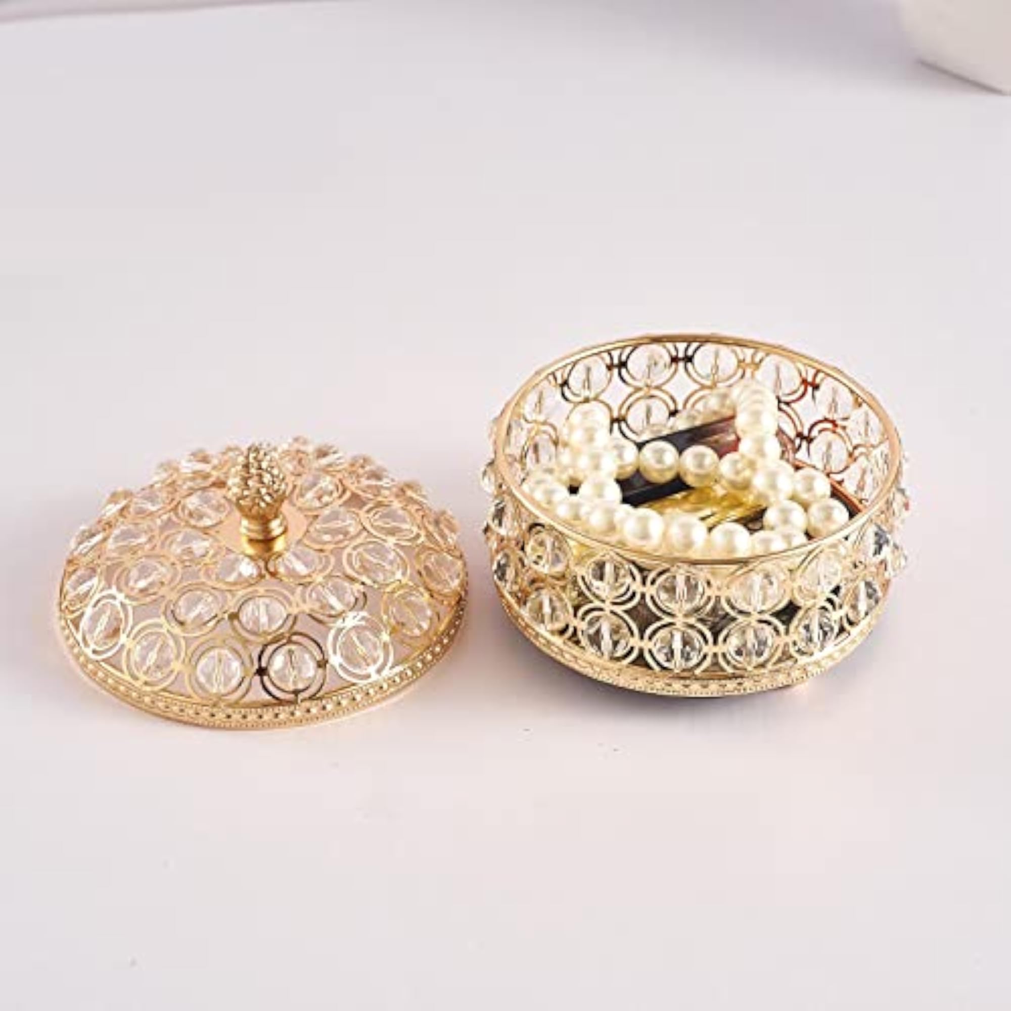 Crystal Jewelry Box Organizer for Earrings & Accessories