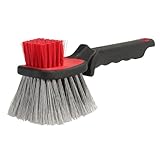 LoyaGour Wheel and Tire Brush for Cleaning Wheels, Tires and Rims, Car Wash Wheel Well Brush, Soft & Stiff Bristle Double Head Car Detailing Tire Scrub Cleaner Brushes