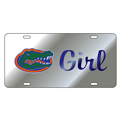 Florida Gators TAG (LASER Silver/GATOR HEAD GIRL (07339))