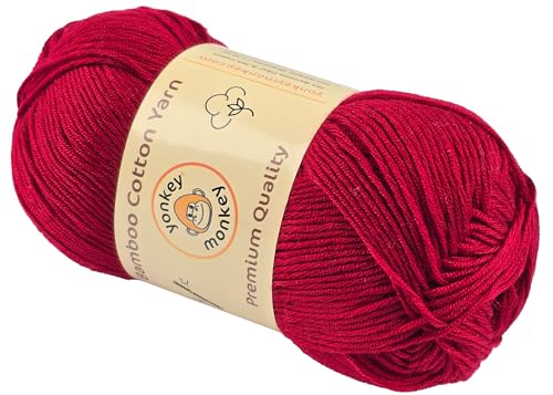 Image of 10-Pack of Yonkey Monkey 500 Grams Yarn - 70% Rayon derived from Bamboo, 30% Cotton - Imported - Berry 9032