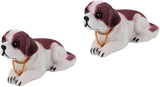 Toyvian 2 Peças De Painel De Carro Fofo Balançando Cabeças Painel De Carro Filhote De Cachorro Painel Digital Balançando Enfeites De Cabeça Decorações De Painel Peças Centrais De Mesa De