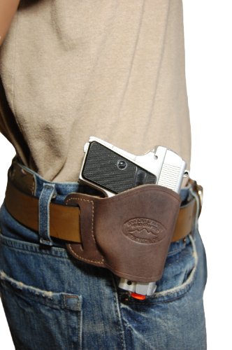 Barsony - Brown Leather OWB Yaqui Style Holster for Taurus