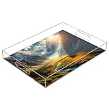 Design élégant et moderne : mesurant 40 x 30 x 4,8 cm, ce plateau de salle de bain pour comptoir est conçu pour compléter n'importe quel style de décoration, apportant un look moderne et sophistiqué à votre espace, que vous l'utilisiez à l'intérieur ou à l'extérieur, à la maison ou au bureau