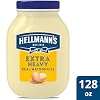 Hellmann's Extra Heavy Mayonnaise Jar, Extra Egg Yolk, Condiment for Sandwiches, Salads, Mayo Made with 100% Cage Free Eggs, Gluten Free 1 gallon 128 oz, Pack of 1