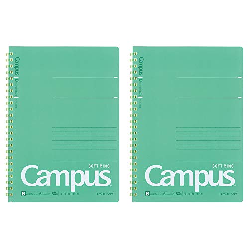 Cahier anneaux souples Kokuyo S131BT-GX2SET avec lignage à pois pour un confort d'écriture