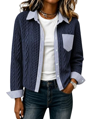 Cropped Jean Denim Collared Bomber Jacket Sweatshirt Cable Knit Shacket