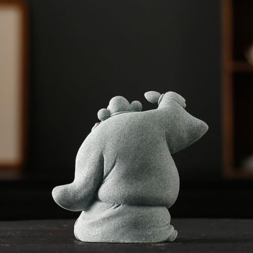 Aménagement paysager d'aquarium et statuette de thé en pierre créative - 6
