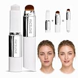 SchemaWerk® Premium Facelove Foundation Stick mit Pinsel – 2 in 1 Changing Foundation für natürlichen Glow Up Stick und frischen Teint, Foundation Make Up für schönes Hautbild und jüngeres Aussehen