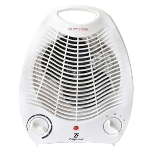Zulqarnain 2000W Portable Electric Fan Heater with Adjustable Thermostat, 2 Heat Settings, Cool Warm Hot Modes, Overheat Protection, Carry Handle and Power Indicator Light