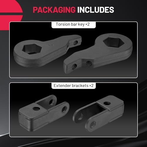 Image of BDFHYK 3 inch Front Leveling Lift Kits Compatible with 1999-2007 Chevy Silverado 1500 4WD, GMC Sierra 1500 4WD, Dynofit 1-3 Inch Adjustable Suspension Leveling Lift Kits for Tahoe 1500