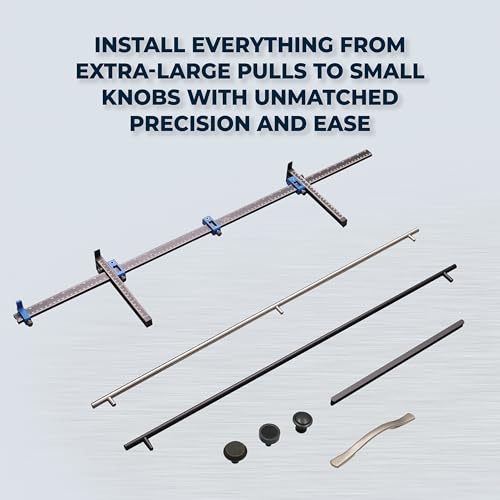 Image of Kreg Cabinet Hardware Jig Pro XL - Flexible Large or Compact Hardware Mounting - Convertible Bar System - Repeatable Stops & Modular Design - KHI-PULLPROXL