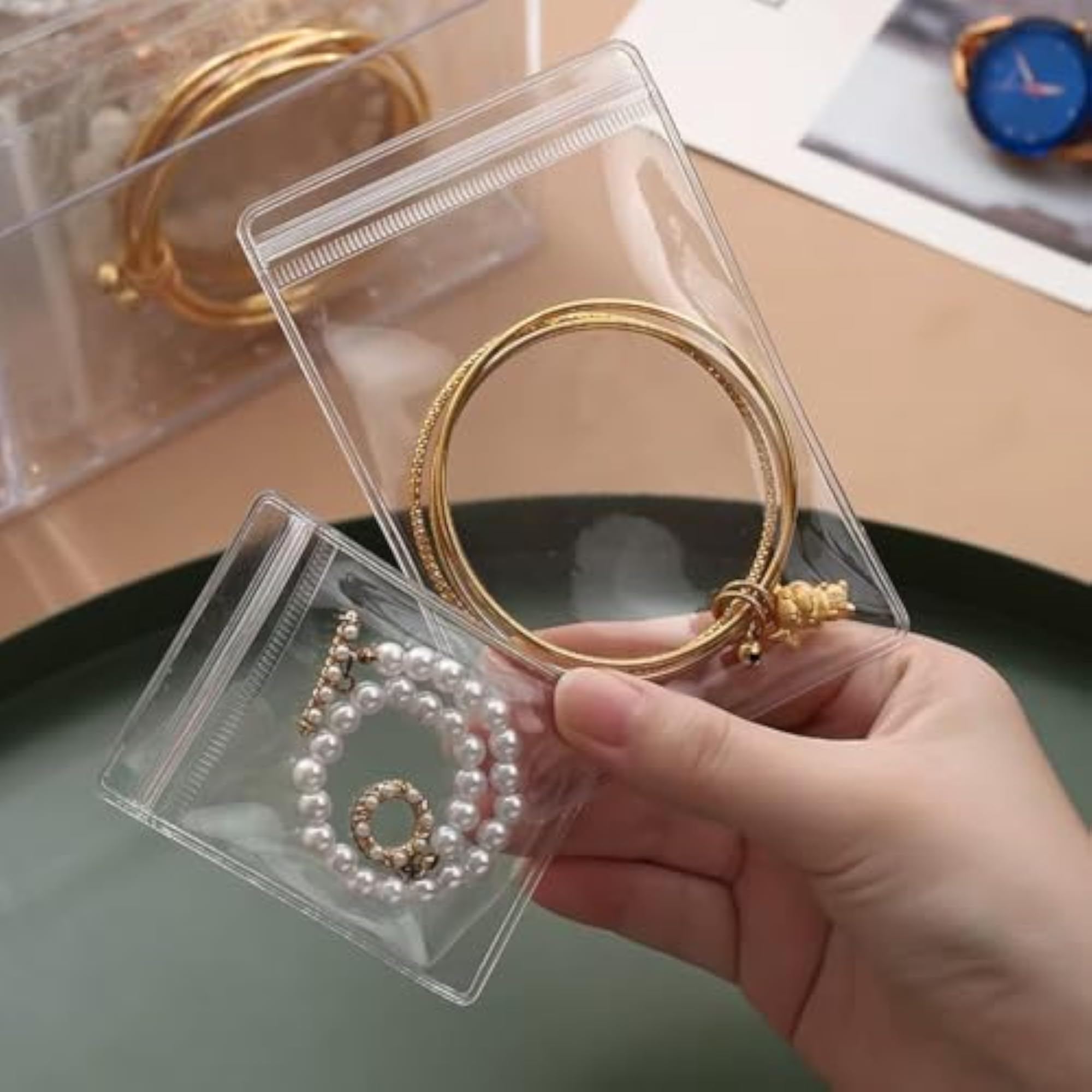 21 Pcs Clear Zip Lock Jewellery Organiser Storage Pouches