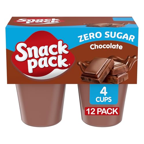 Snack Pack Zero Sugar Chocolate Flavored Pudding Cups, 3.25 oz.,