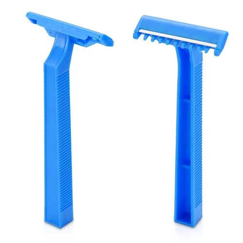 SoluitionTonic Disposable Razors in Blue - Pack of 100 Versatile and Hygienic Razors for Medical, Tattoo and Everyday Use - Perfect for Precise and Comfortable Shaving