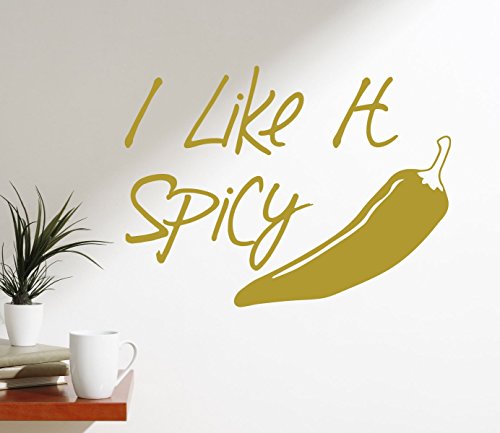 Kitchen Wall Decals "I Like It Spicy" Chili Pepper Vinyl Home Wall Decor #TOP5