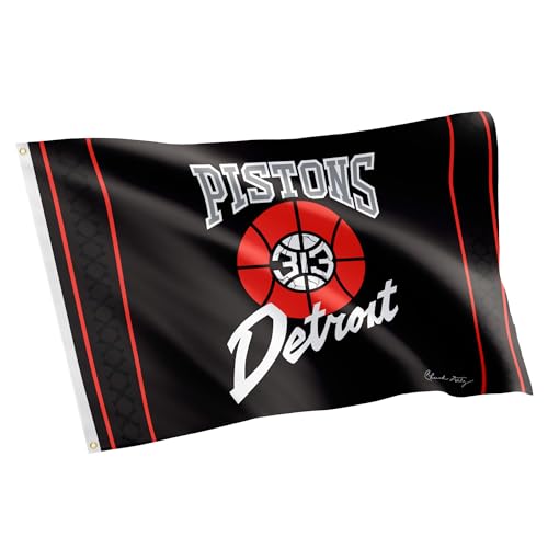 Desert Cactus Detroit Pistons Flag 3x5 Outdoor (City Edition 2023 A)