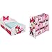 Minnie Mouse - Lit pour Enfants avec Espace de Rangement sous Le lit & Minnie Mouse - Meuble de Rangement pour Chambre d’Enfant avec 6 bacs
