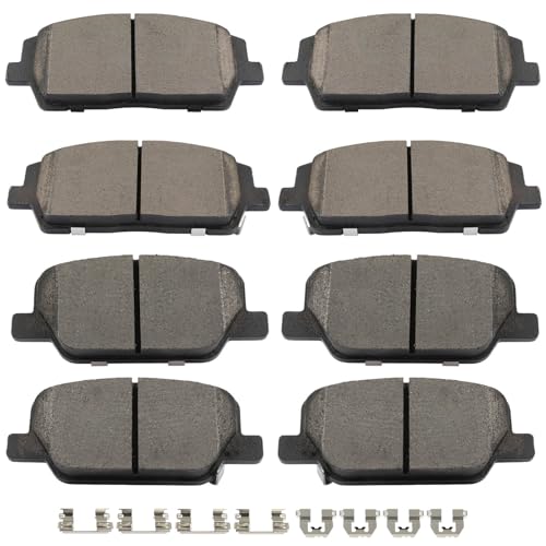 Image of SCITOO D2215 D2199 8PCS Front and Rear Ceramic Brake Pad Sets | Fit 2020-2022 For Hyundai For For Palisade 3.8L,2020-2022 For Kia For For Telluride 3.8L