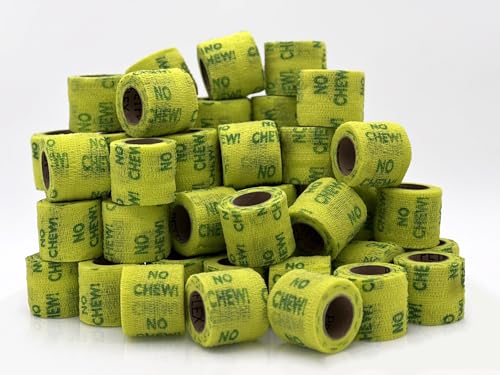 Image of OVIK Health PetFlex No Chew - Flexible Self-Adhering Elastic Bandage for Wound Care - First Aid Wrap for Small Animals Like Dogs, Cats, and Other Pets - 2 inch, 36 Rolls