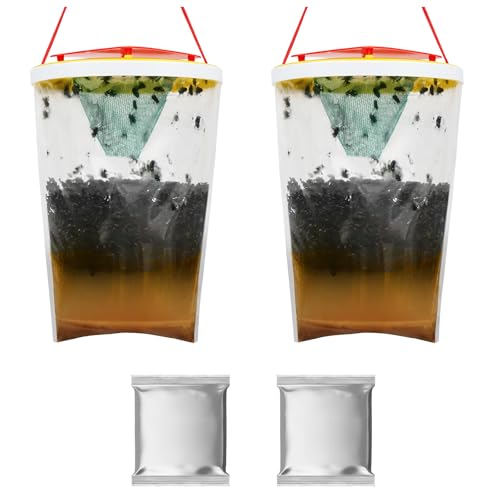 AOOWU Trappola per Antimosche da Interno Esterno, 2 Pezzi Trappola