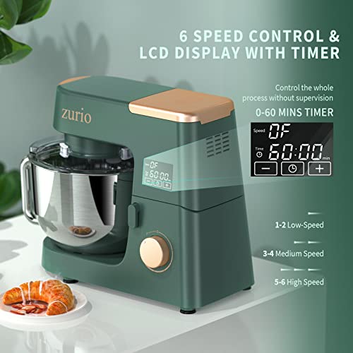 Küchenmaschine Rührmaschine 1500W Zurio 6.5L Knetmaschine Rührmaschine 6-Gang mit Fermentationsfunktion, Geräuscharm… – Bild 6