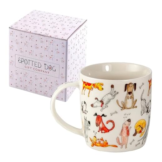 SPOTTED DOG GIFT COMPANY Hunde Tassen Einzel, 2er & 4er Tassenset 350ml Porzellan – Lustige Kaffeebecher & Kaffeetassen mit Hunde-Motiv | Geschenk für Hundebesitzer, Hundeliebhaber, Frauen & Männer