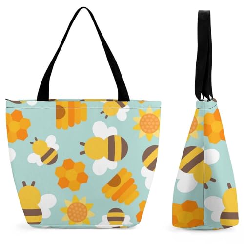 Sac de voyage femme spacieux Fleur D'abeille grand sac à main contre le désordre