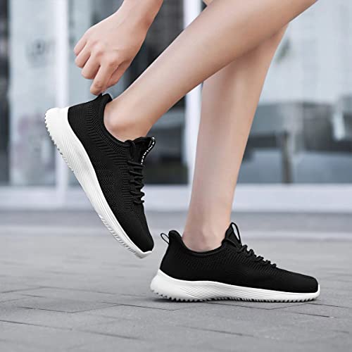 Image of Lamincoa Womens Slip On Walking Shoes Non Slip Casual Road Running Lightweight Mesh Fashion Sneakers for Gym Travel Workout