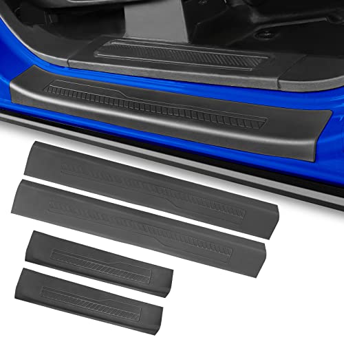 Beegrow 4Pcs Bronco Door Sill Protector, Car Door Sill Guards For Ford Bronco Accessories 2021 2022 2023 4 Door, Car Door Edge Pad Entry Guard Threshold Stickers For Bronco #TOP2