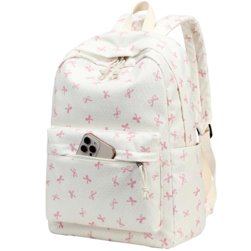 Image of LEDAOU Backpack for Girls, 17 inch Kids Backpack for Girls Age 8-15, Corduroy Elementary Middle School Women Laptop Backpacks