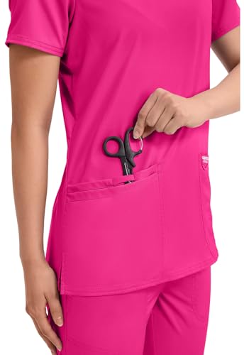 Image of Cherokee Medical Women's Scrub Top V-Neck Modern Classic Fit with 3 Pockets, Ultra Soft and 2-Way Stretch Fabric - WW620