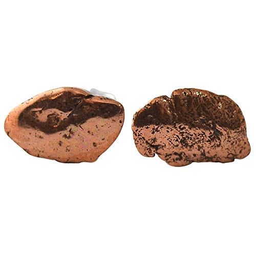 Starborn Copper Nugget With Sterling Silver Post Earrings #TOP3