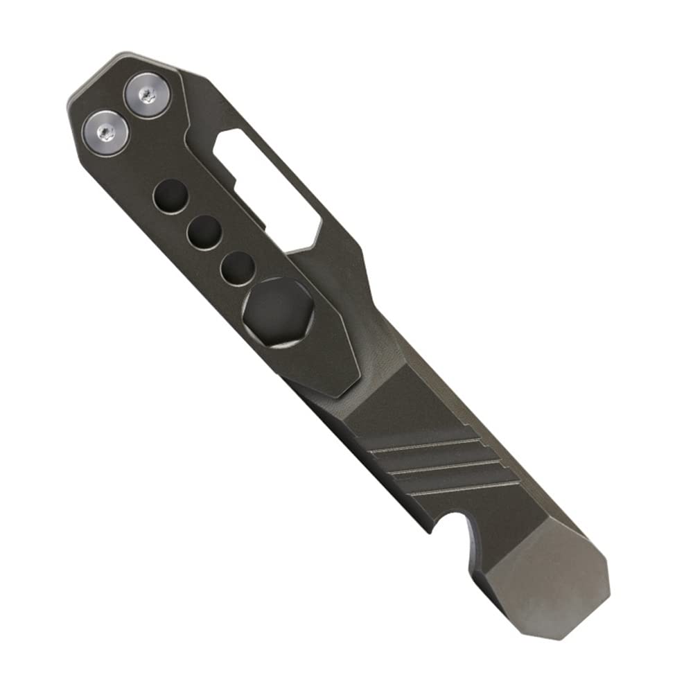 Titanium EDC Pry Bar Multi-Tool - 4.3 Inch With Bottle Opener, Wrench, Screwdriver, Pocket Clip - View #9