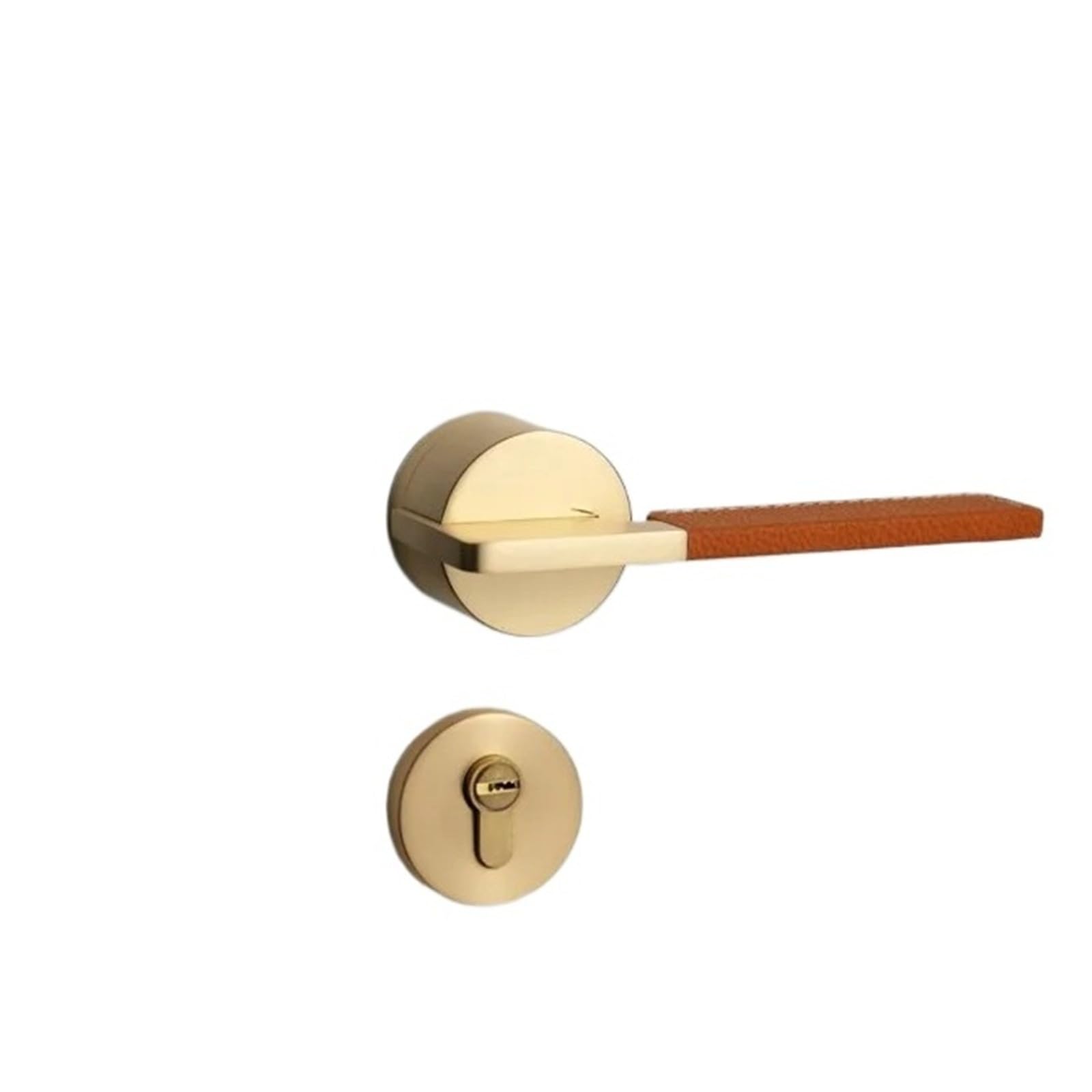 FBXRXZFPJ Door Handle Silent Door Lock Indoor Split with Key(Gold)