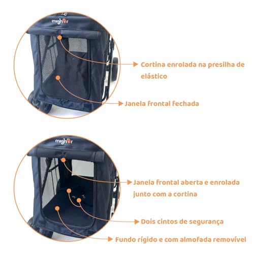 Carrinho de passeio para Pet, animal de estimação, cachorro, cão, gato de grande porte até 30 Kg