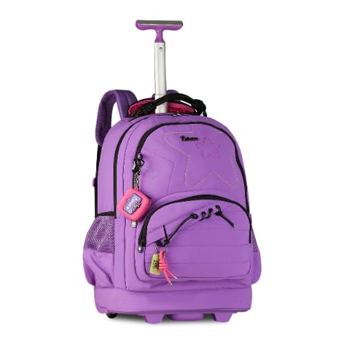 Mochila De Rodinha Luluca Feminina Escolar Grande Resistente (Roxo)