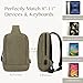 For 9-11 Inch iPag Bag Tablet Bag with USB Charing Port and Adjustable Shoulder Strap Tablet Carrying Sleeve Fit for 11 Inch iPad Air, iPad Pro, iPad Mini (Canvas, Green)