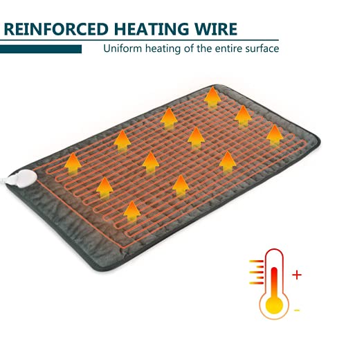 Prosight Heating Pad, Electric Heat Pad For Back Pain And Cramps Relief Fast With 10 Settings Auto Shut Off Machine Washable 12" X 24"