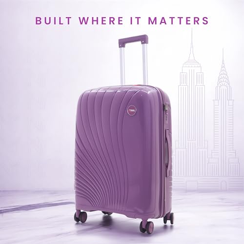 Image of AMERICAN TRAVELLER New York Trolley Bag | 360 Disc Spinner Wheels | Durable Hard Shell , TSA Type Lock , Spinner Trolley Luggage, 360 Disc Spinner Wheels