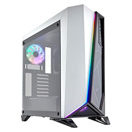 Corsair Carbide SPEC-OMEGA RGB Tempered Glass Mid-Tower ATX Gaming Case - Black/White