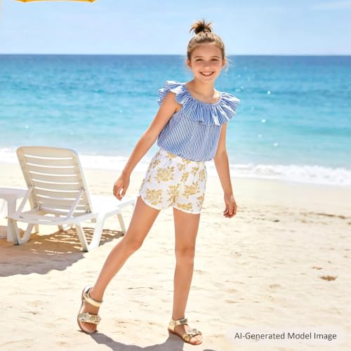 Image of Felix & Flora Toddler Girl Sandals -Flower Girl Dress Shoes Open Toe Little Kid Flats