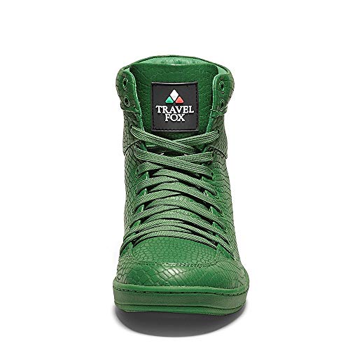 Image of TRAVEL FOX Unisex 900 Nappa Leather Round Toe Lace-Up High-Top Sneakers | Casual Shoes