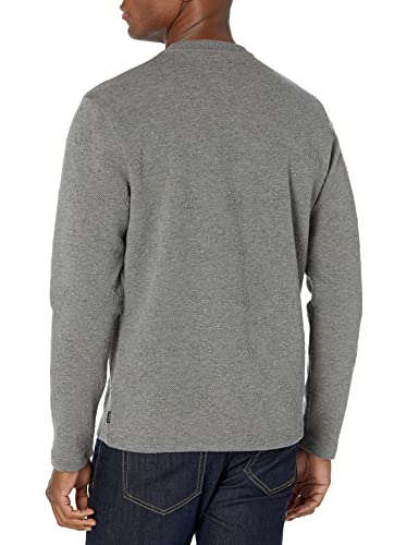 GUESS Men's Long Sleeve Logo Jacquard Knit Crew2
